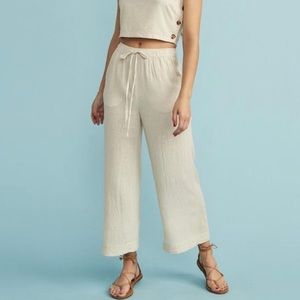 Cropped Linen Pants
